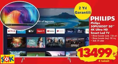 PHİLİPS 50PUS8507 50’’ 4K ULTRA HD SMART LED TV/AKILLI TELEVİZYON PHİLİPS 50PUS8507 50’’ 4K ULTRA HD SMART LED TV/AKILLI TELEVİZYON